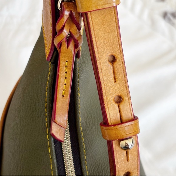 Dooney and Bourke Olive Green Rebecca Pebble Grain Hobo Bag - Picture 4 of 11